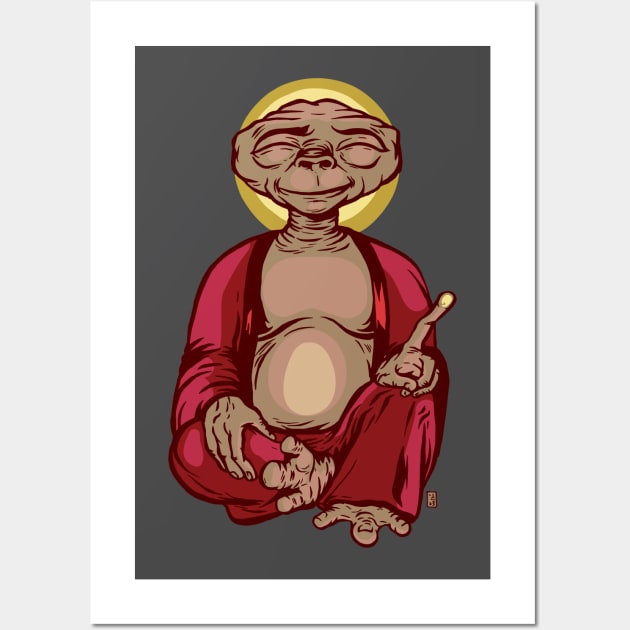 Extra Terrestrial Buddha Wall Art by Thomcat23